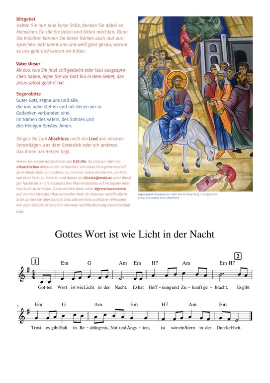 Palmsonntag feiern 2