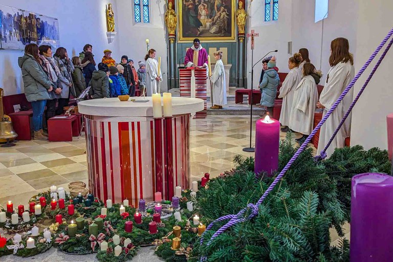 Fotos von der Adventkranzsegnung